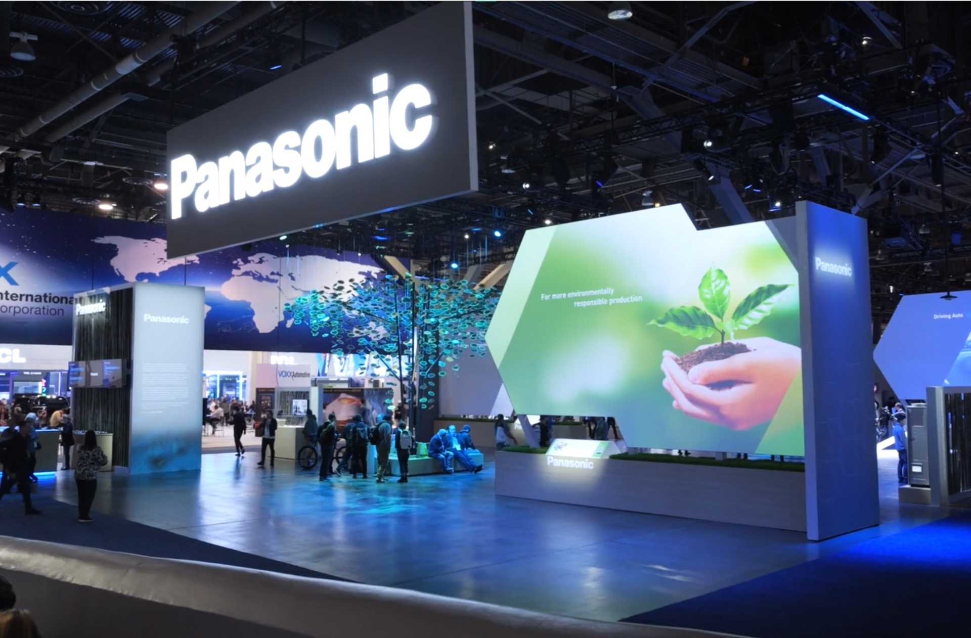 The Panasonic® “GREEN IMPACT Experience exhibit”. (© 2023 Copyright Consumer Technology Association™).